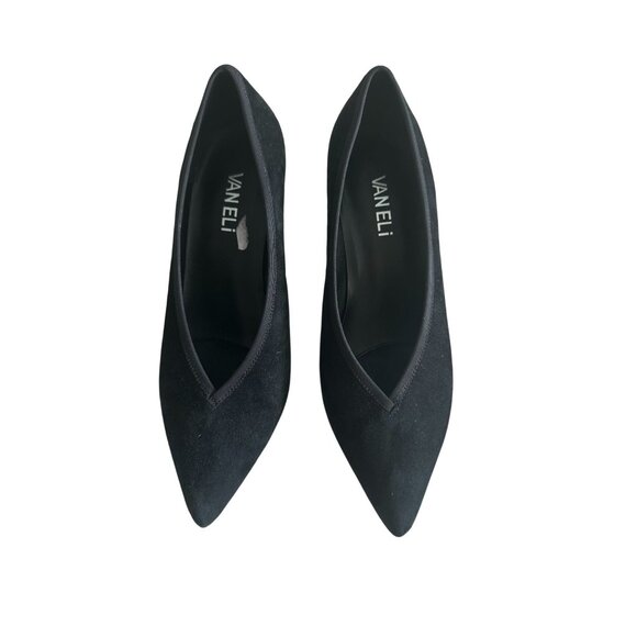 VANELI Womens Black Suede Pointed Heels Size 6 - Picture 6 of 8